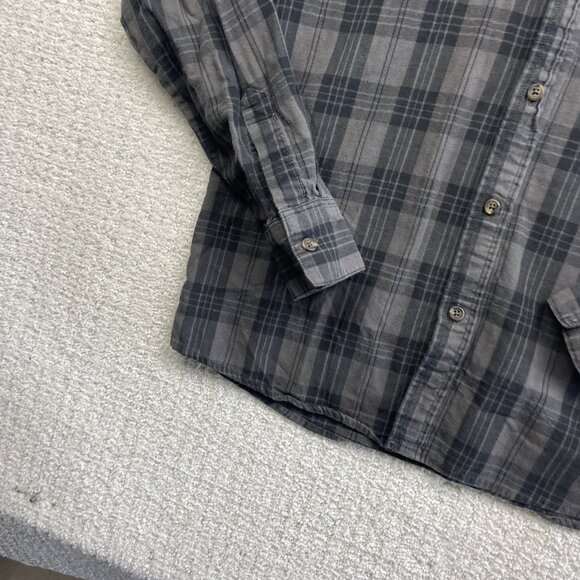 Le Temps des Cerises Plaid Button Up Shirt Men’s Sz S Gray Black Long Sleeve - Picture 6 of 14